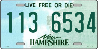 NH license plate 1136534