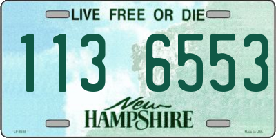 NH license plate 1136553