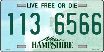 NH license plate 1136566
