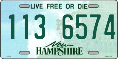 NH license plate 1136574