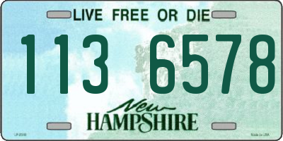 NH license plate 1136578