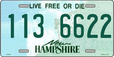 NH license plate 1136622