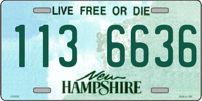 NH license plate 1136636
