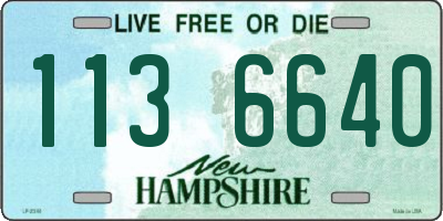 NH license plate 1136640