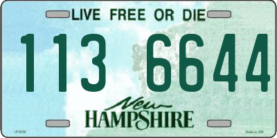 NH license plate 1136644