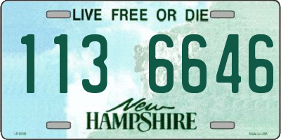 NH license plate 1136646