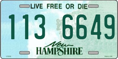 NH license plate 1136649