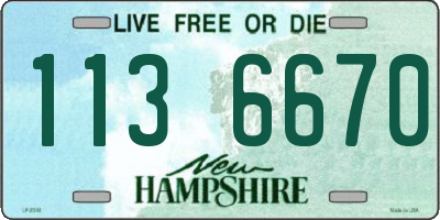 NH license plate 1136670