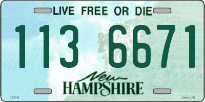 NH license plate 1136671