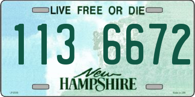 NH license plate 1136672