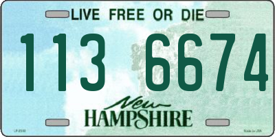 NH license plate 1136674