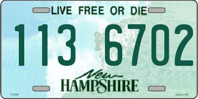 NH license plate 1136702