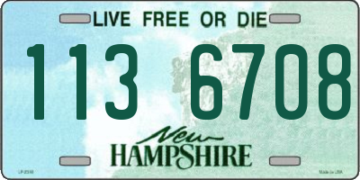 NH license plate 1136708