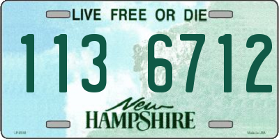 NH license plate 1136712