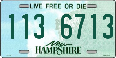 NH license plate 1136713