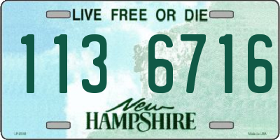 NH license plate 1136716