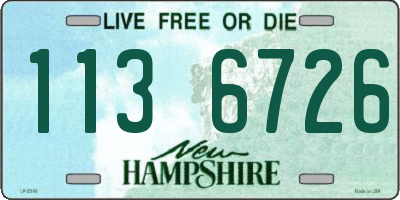 NH license plate 1136726