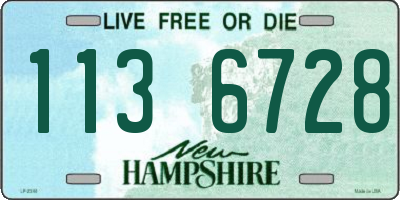 NH license plate 1136728