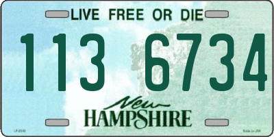 NH license plate 1136734