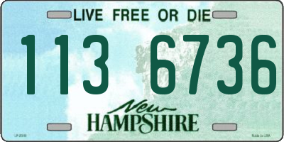 NH license plate 1136736