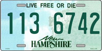 NH license plate 1136742