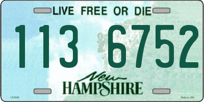 NH license plate 1136752