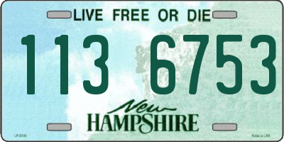 NH license plate 1136753