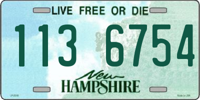 NH license plate 1136754