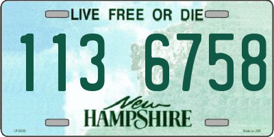 NH license plate 1136758