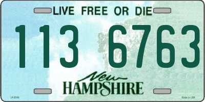 NH license plate 1136763