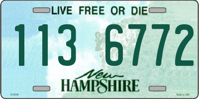 NH license plate 1136772