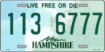 NH license plate 1136777