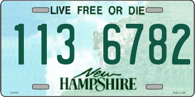 NH license plate 1136782