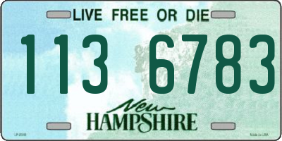 NH license plate 1136783