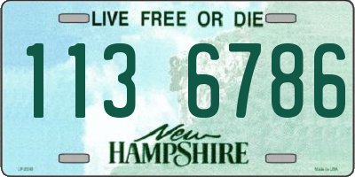 NH license plate 1136786