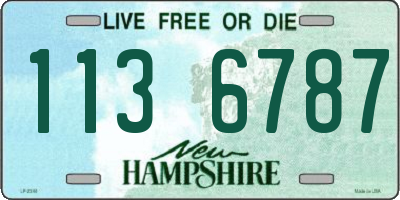 NH license plate 1136787