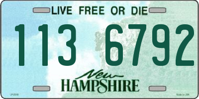 NH license plate 1136792