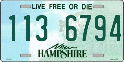NH license plate 1136794