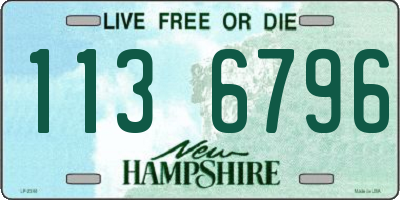 NH license plate 1136796