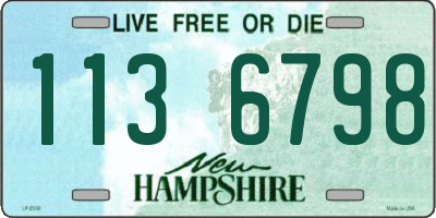 NH license plate 1136798