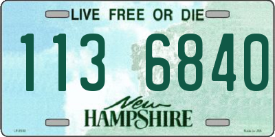 NH license plate 1136840