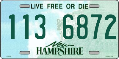 NH license plate 1136872
