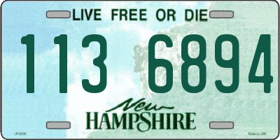 NH license plate 1136894