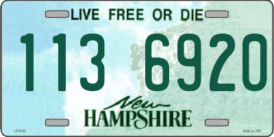 NH license plate 1136920