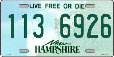 NH license plate 1136926