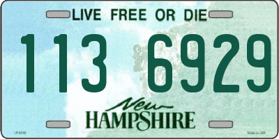 NH license plate 1136929