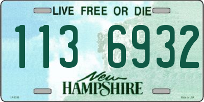 NH license plate 1136932
