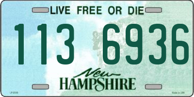 NH license plate 1136936