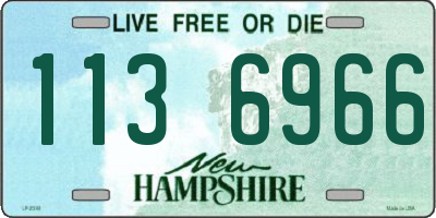 NH license plate 1136966