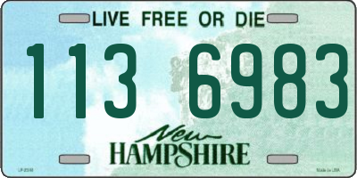 NH license plate 1136983